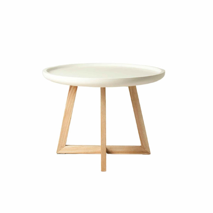 Ferrowe White Dish lamp Table