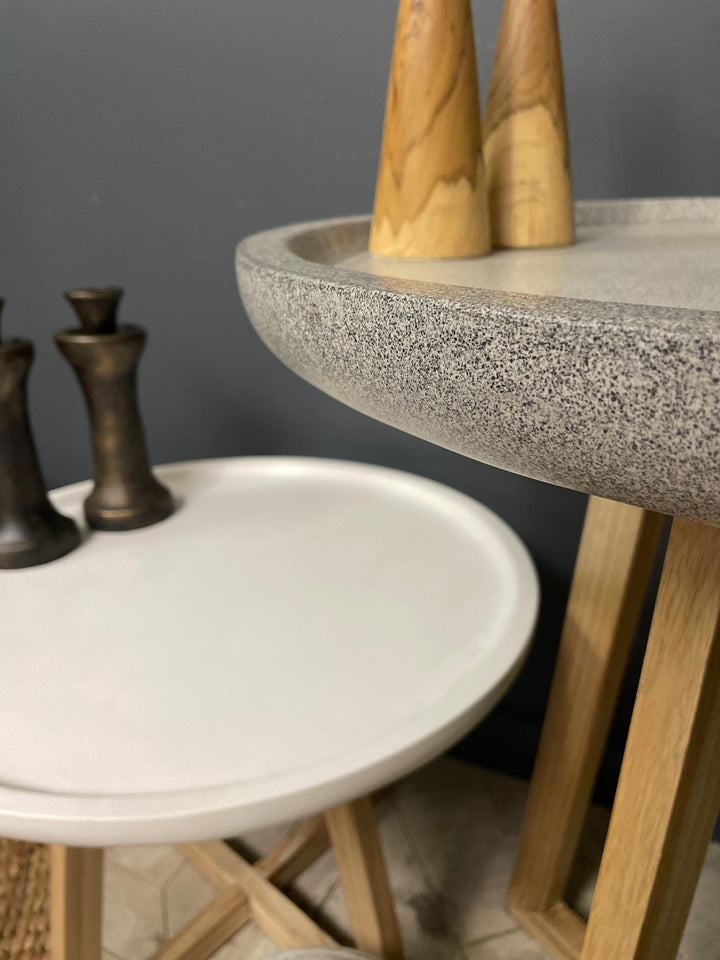 Ferrowe White Dish lamp Table