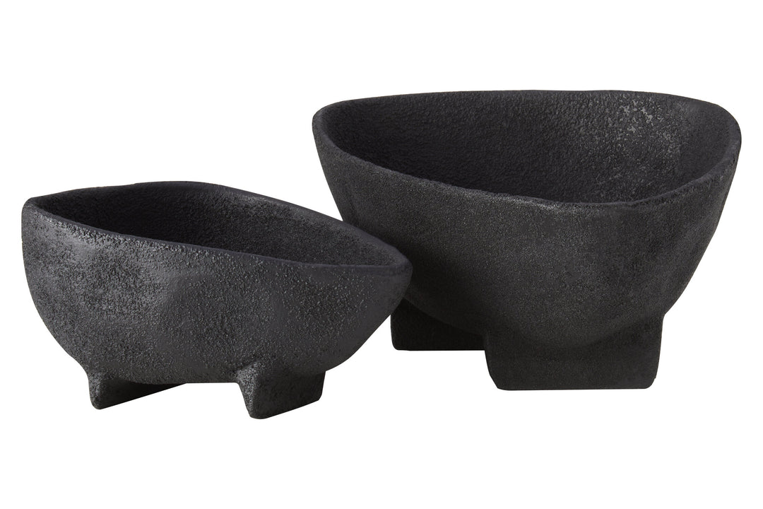 Bowls Set Black Textured Elvaris Two of