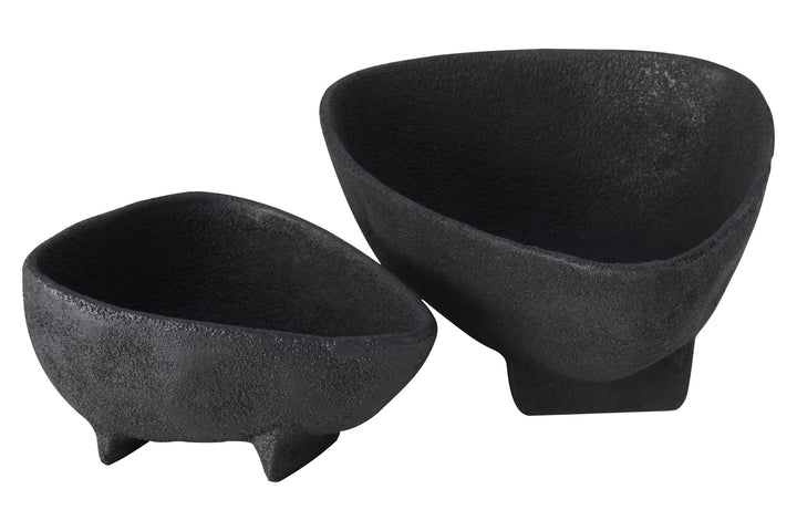 Bowls Set Black Textured Elvaris Two of