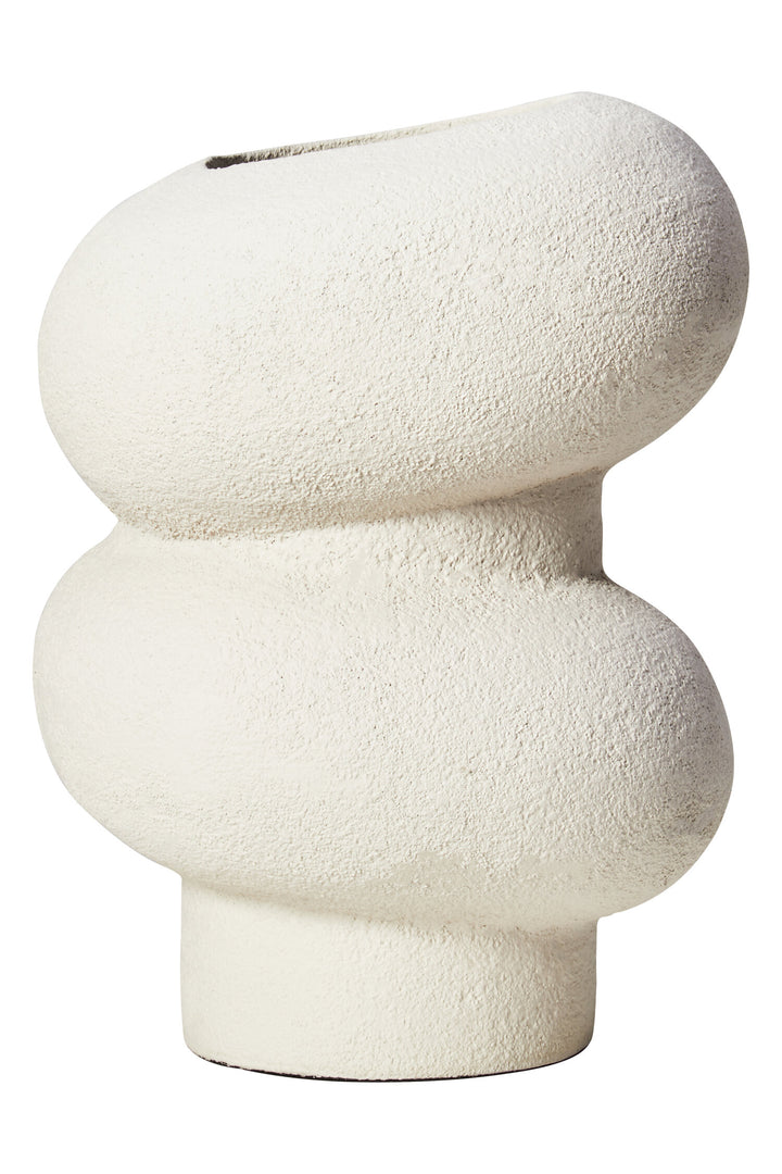 Bubble White Small Textured Montrelle Vase