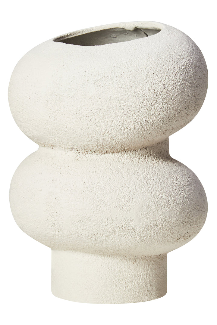Bubble White Small Textured Montrelle Vase