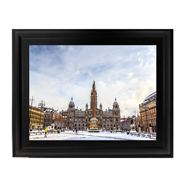 CY090 George Square covered by snow, Glasgow
