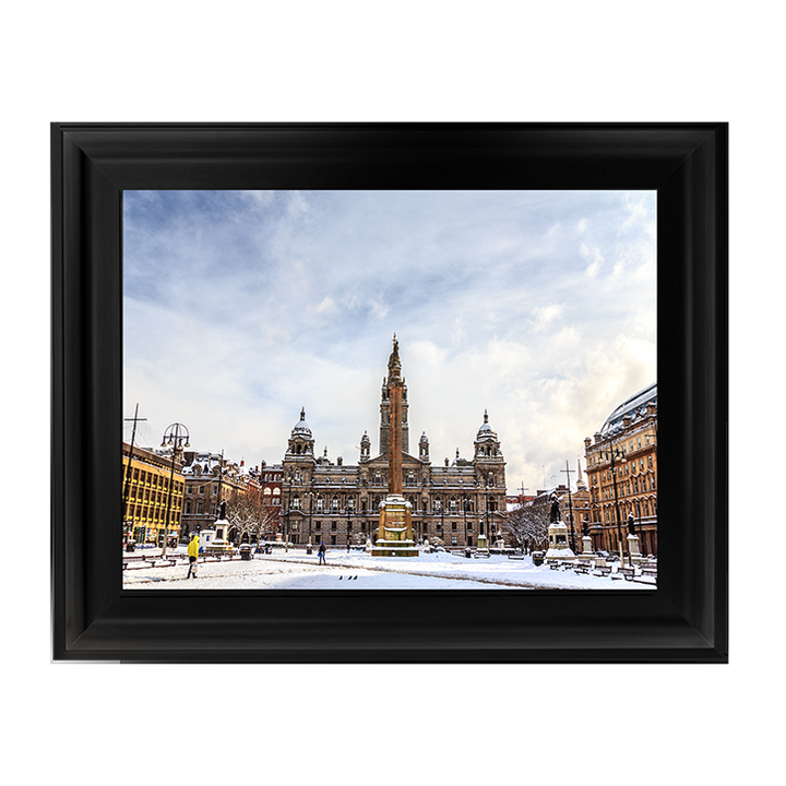 CY090 George Square covered by snow, Glasgow