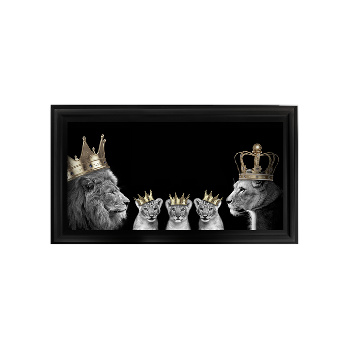 Lion family of 5 (Gold Crowns) II