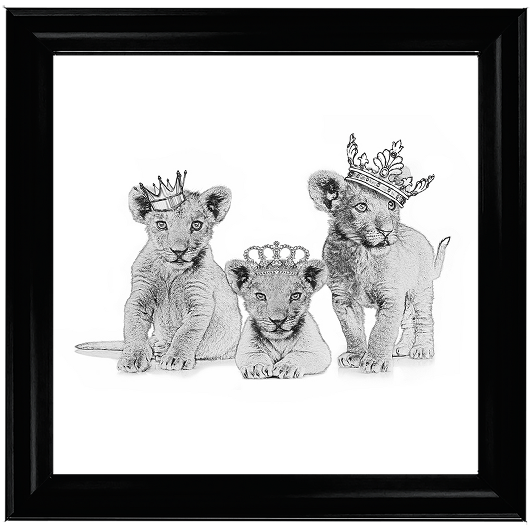Three crowned cubs