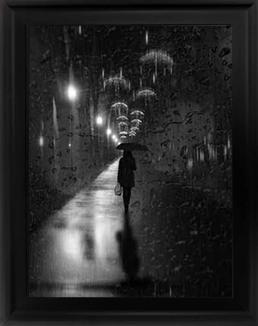 FG738 lady walking in Rain