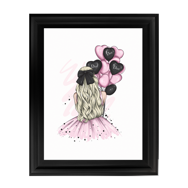 Girl with balloons