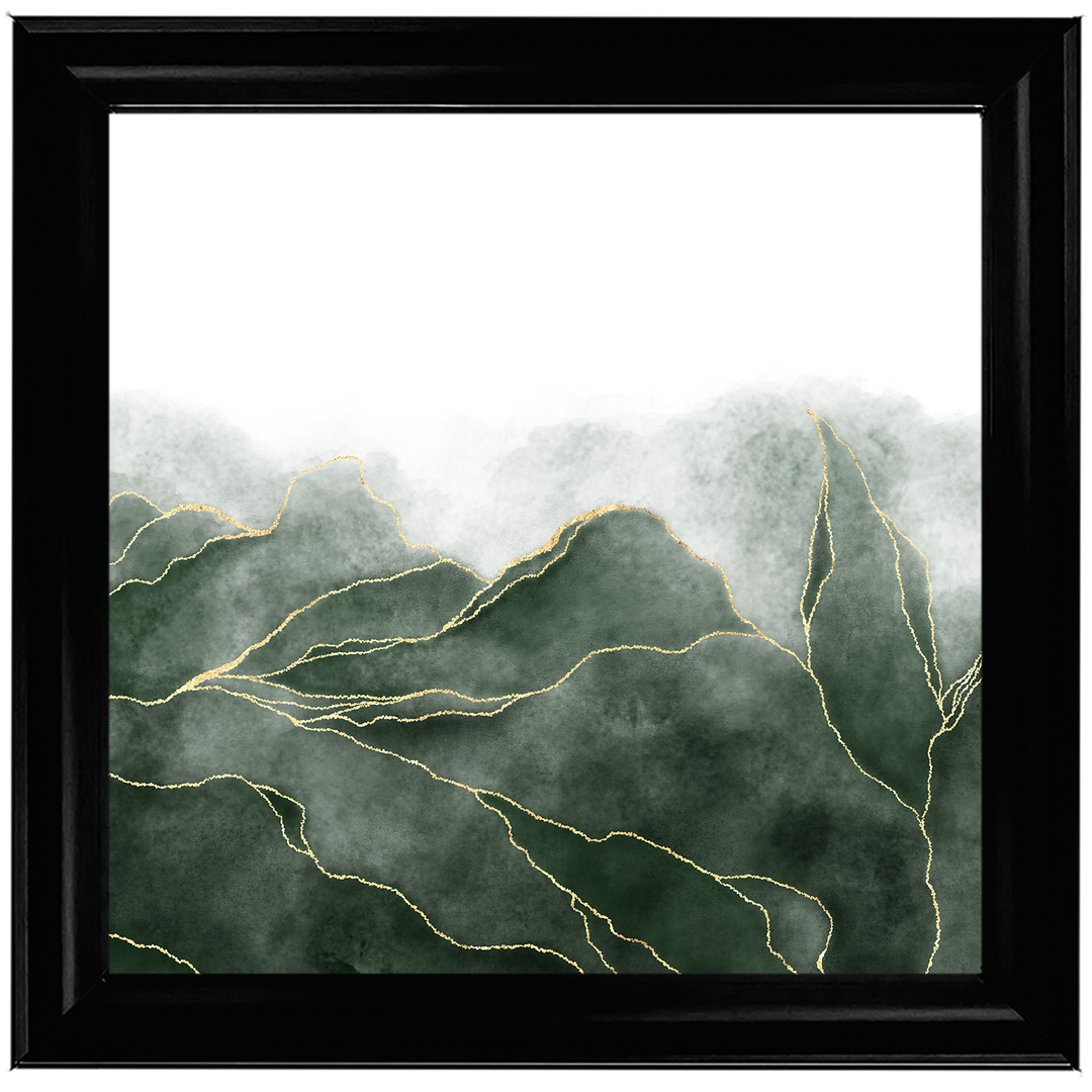AB164 Green & Gold Abstract ||
