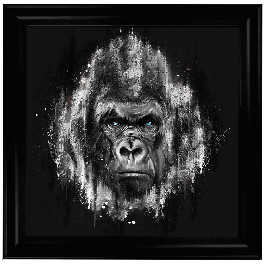 AN424 Black & White Gorilla Watercolour