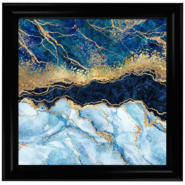 AB111 Blue & Gold Geode