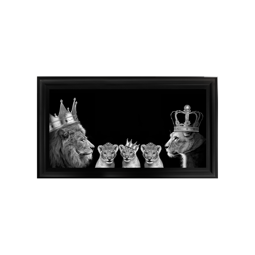 Lion family of 5 (Silver Crowns) I