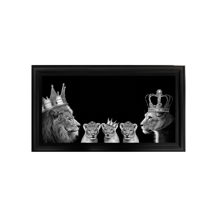 Lion family of 5 (Silver Crowns) I