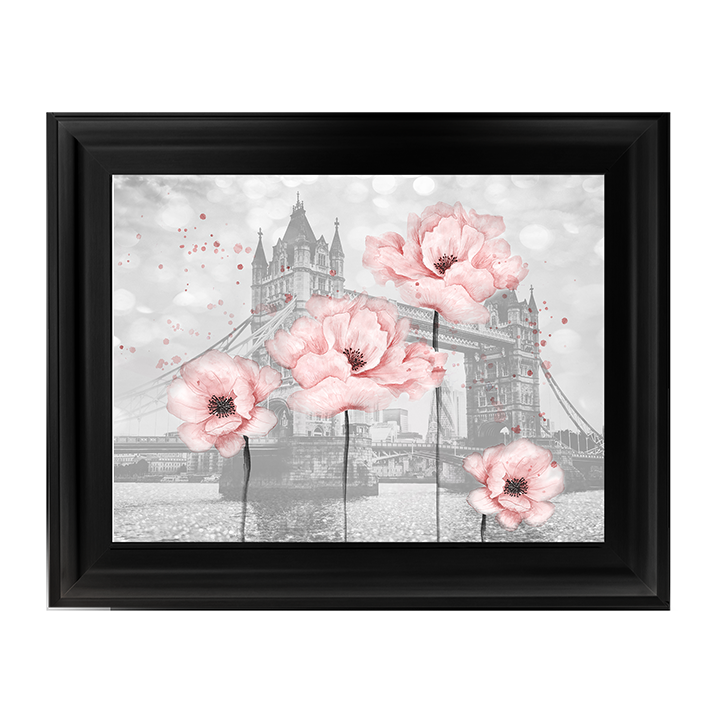 Floral print over Tower Bridge