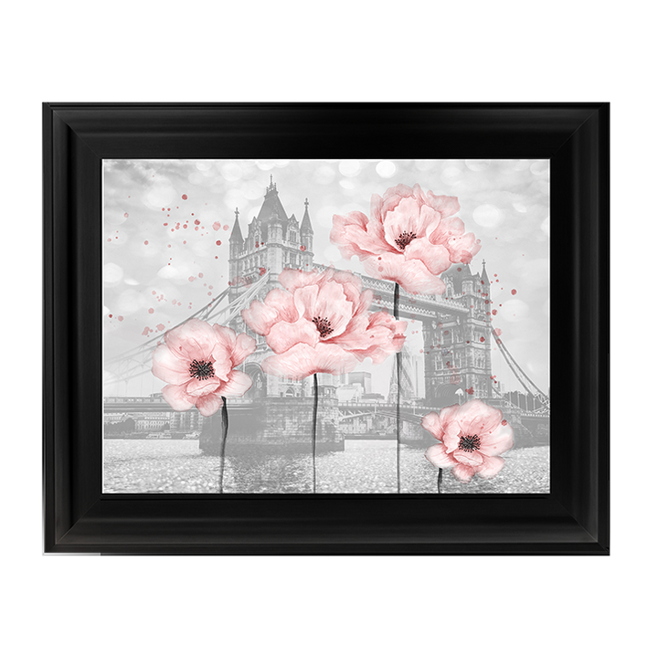 Floral print over Tower Bridge
