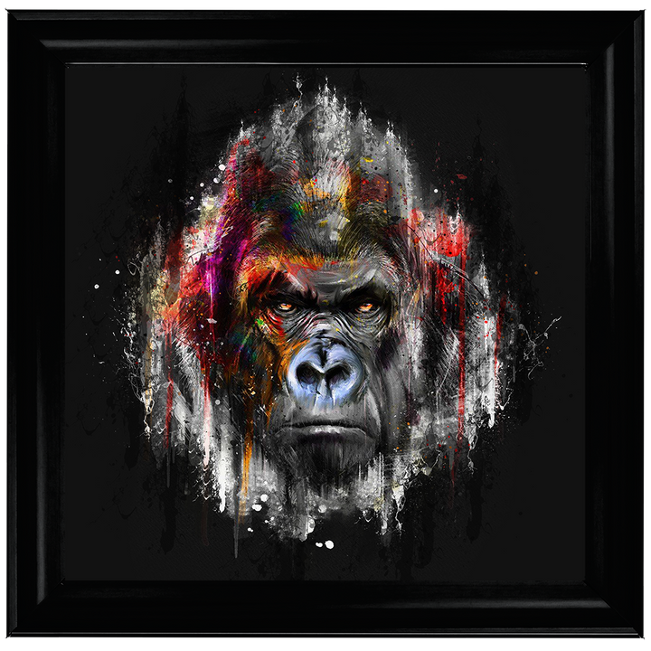 AN422 Black & Red Gorilla Watercolour