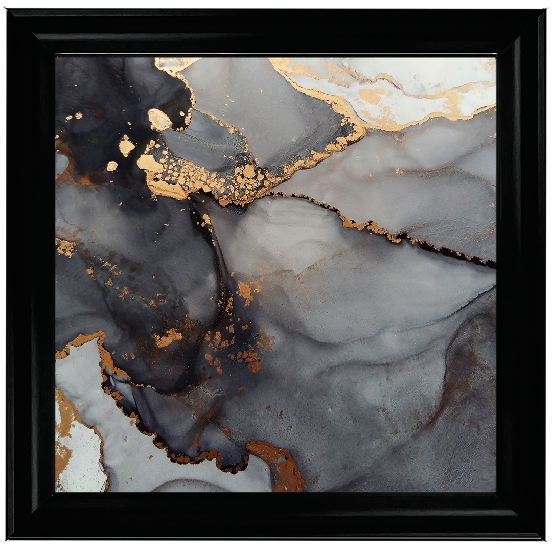 AB171 Abstract Black & Gold V