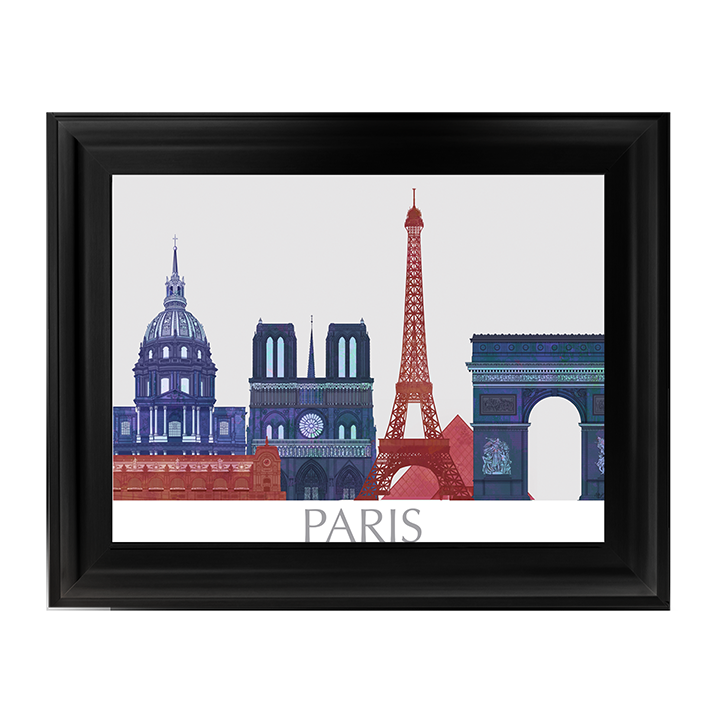 CY092 Paris Landmarks , Red Blue