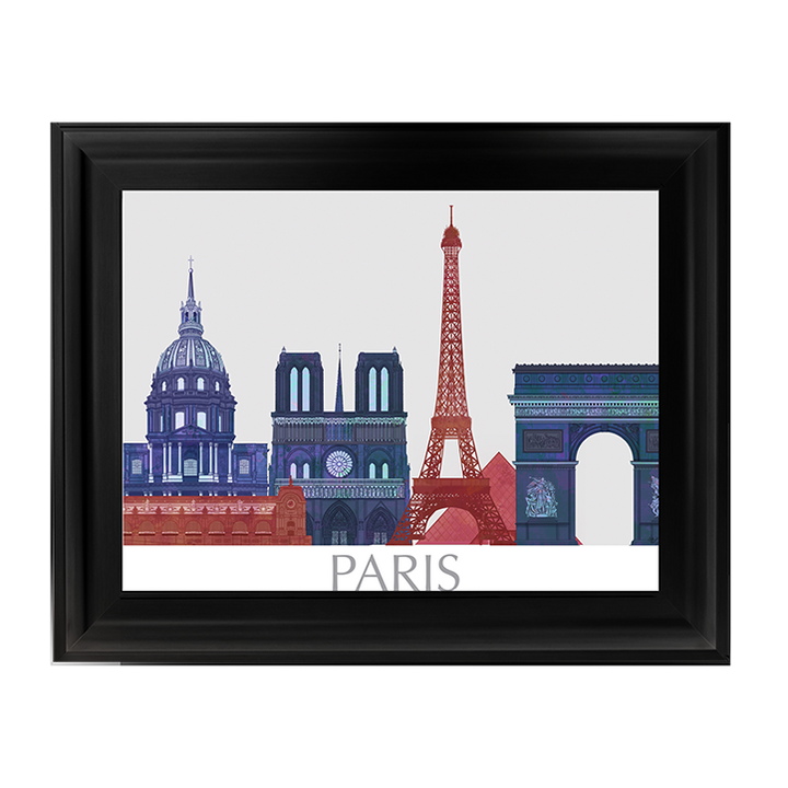 CY092 Paris Landmarks , Red Blue