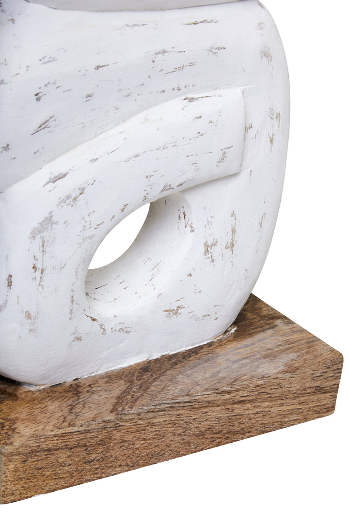 Rustic Wood Sculpture Ring Mango White Harbour
