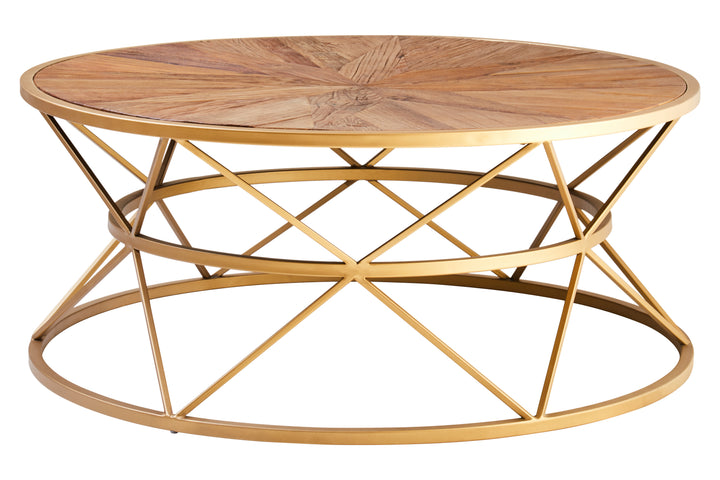 Jodi Coffee Table with Round Top and Sleek Base