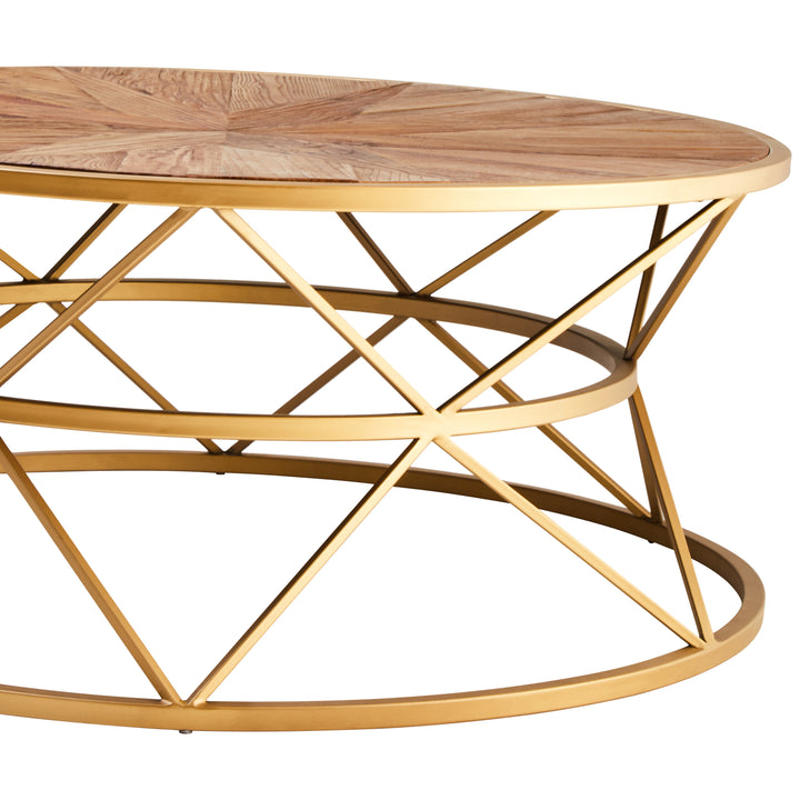 Jodi Coffee Table with Round Top and Sleek Base