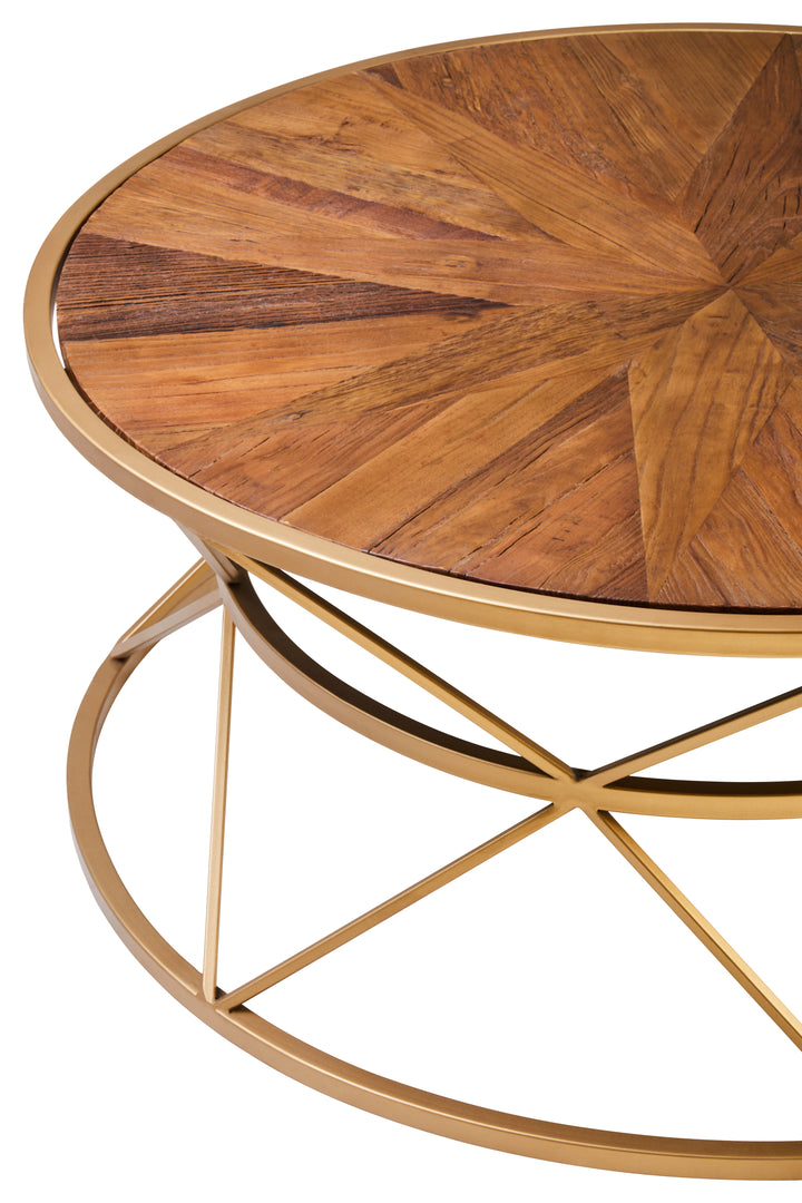 Jodi Coffee Table with Round Top and Sleek Base