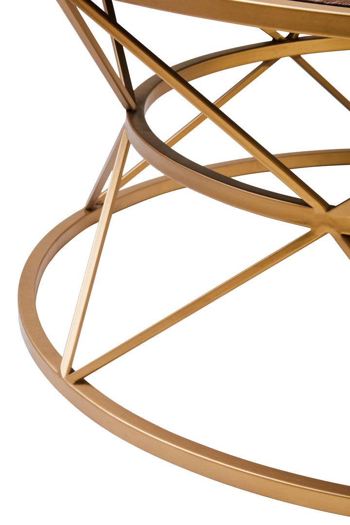 Jodi Coffee Table with Round Top and Sleek Base
