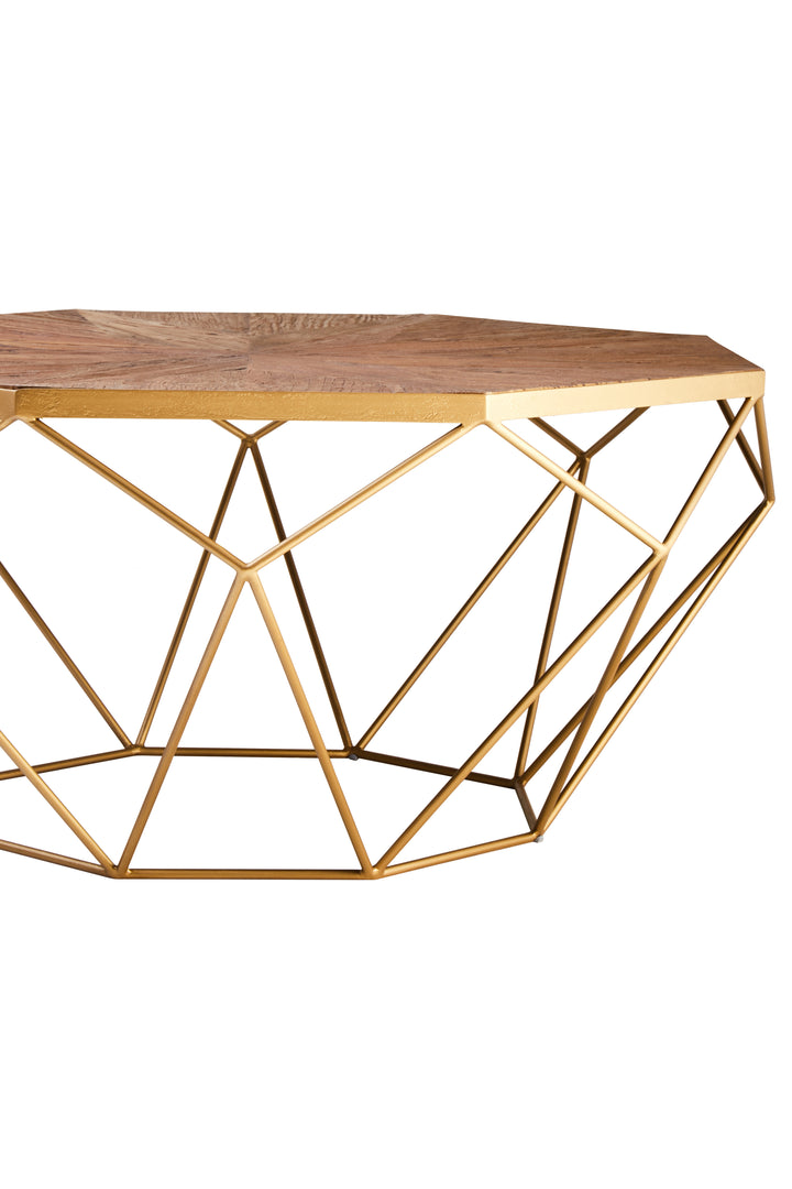 Jodi Coffee Table with Octagonal Top and Modern Base