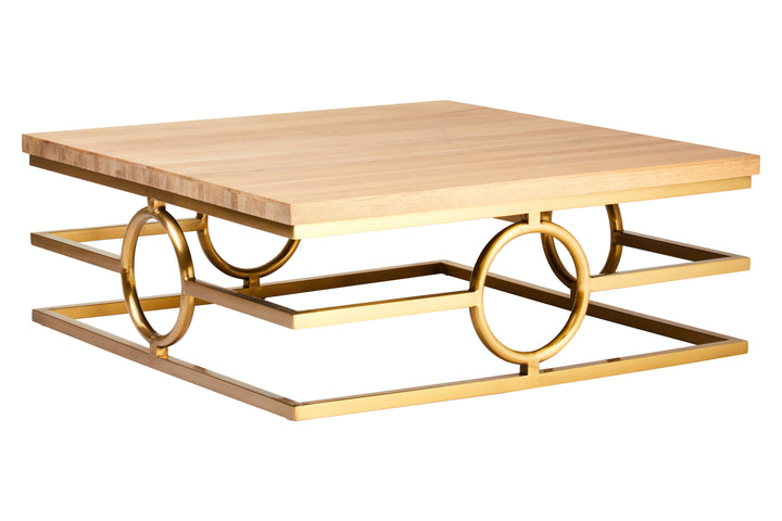 Jarloi Coffee Table with Textured Finish and Contemporary Base