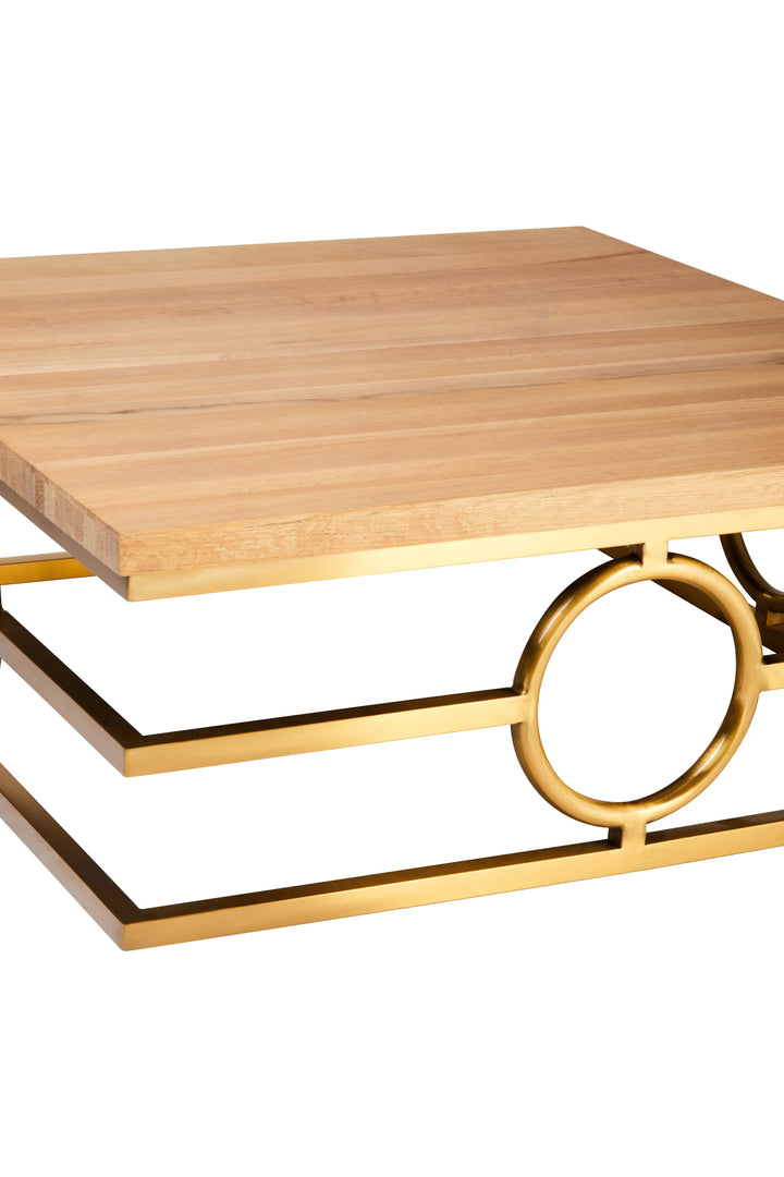 Jarloi Coffee Table with Textured Finish and Contemporary Base