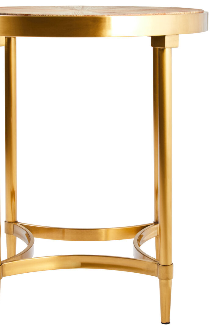 Poynton Side Table with Curved Frame – Contemporary Accent Table