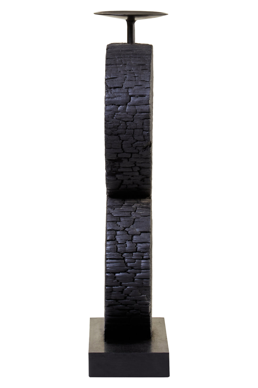 Charred Log Black Holder Large Mango Harbour Candle Wood