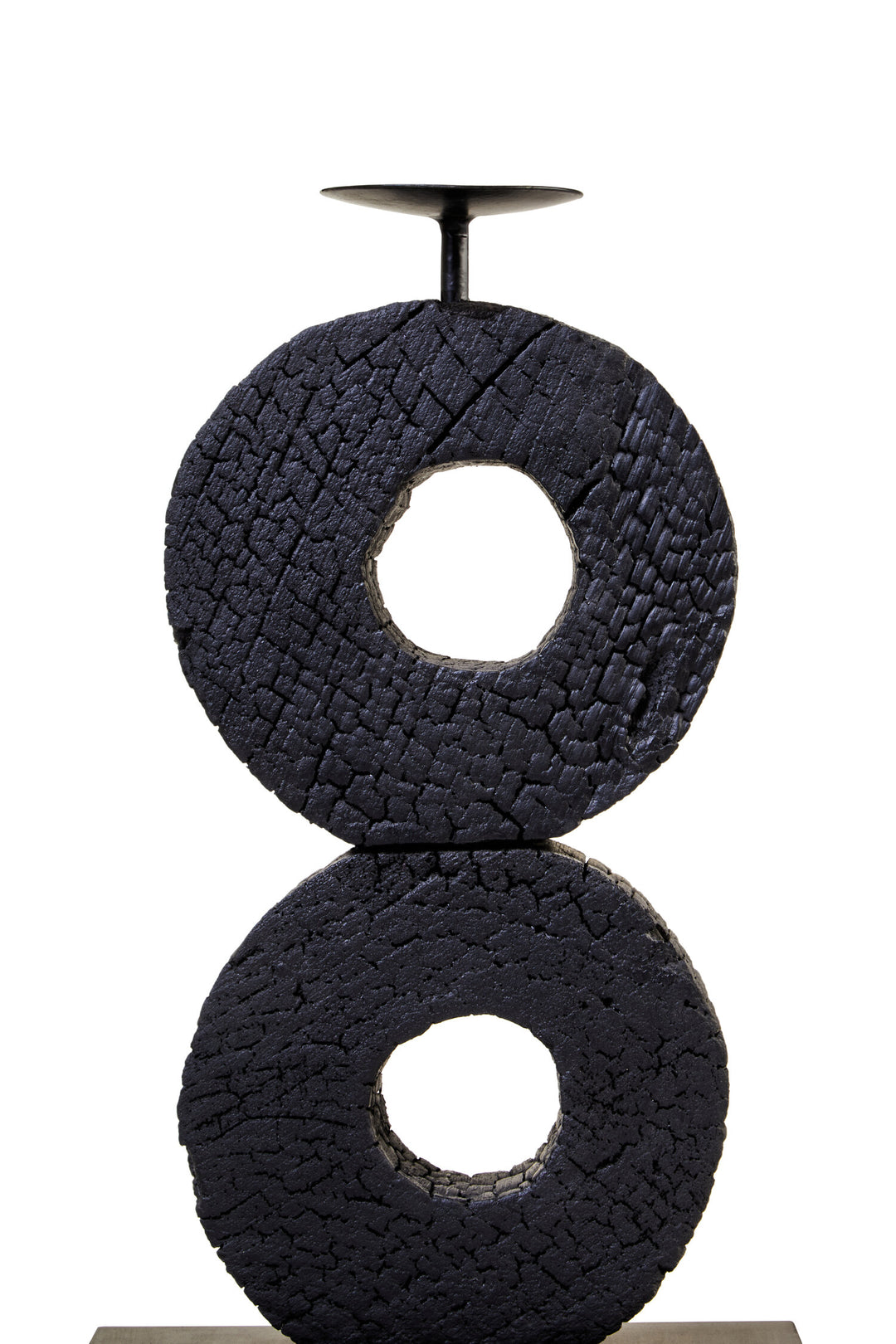 Charred Log Black Holder Large Mango Harbour Candle Wood