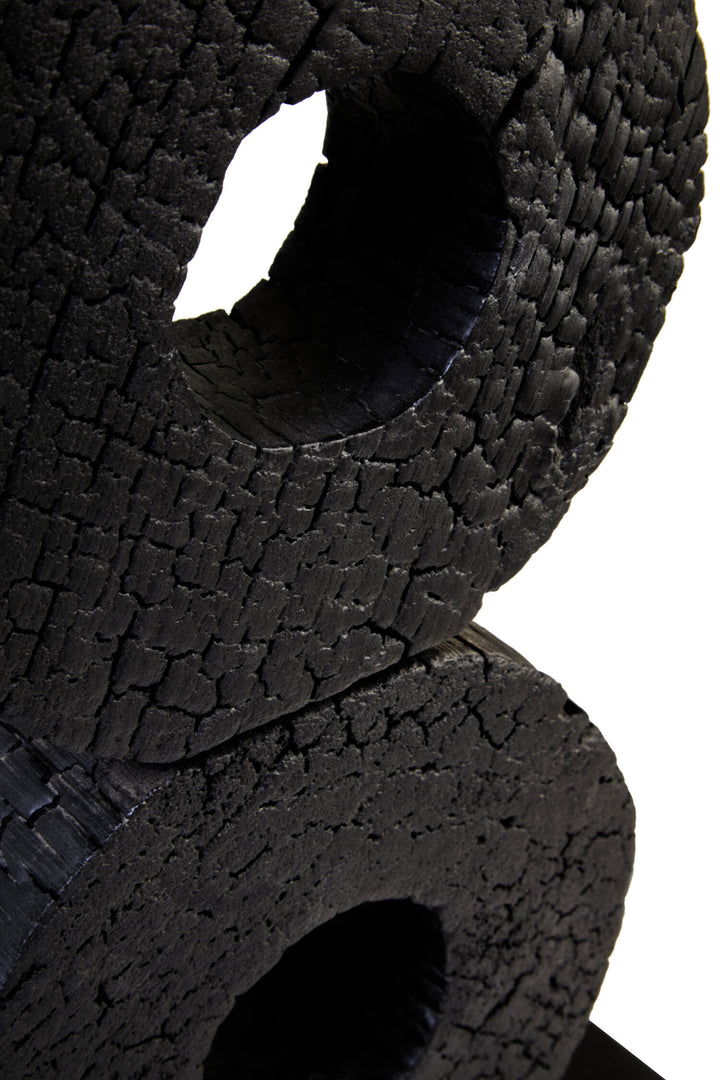 Charred Log Black Holder Large Mango Harbour Candle Wood