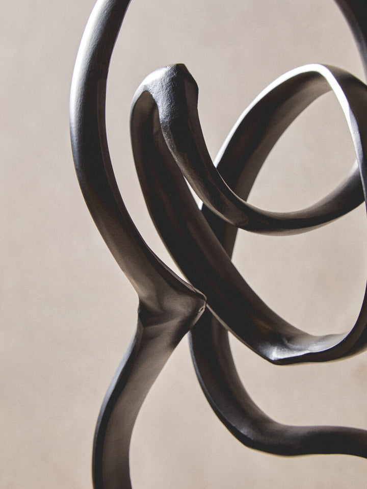 Breeze Black Finish Aluminium Knot Sculpture