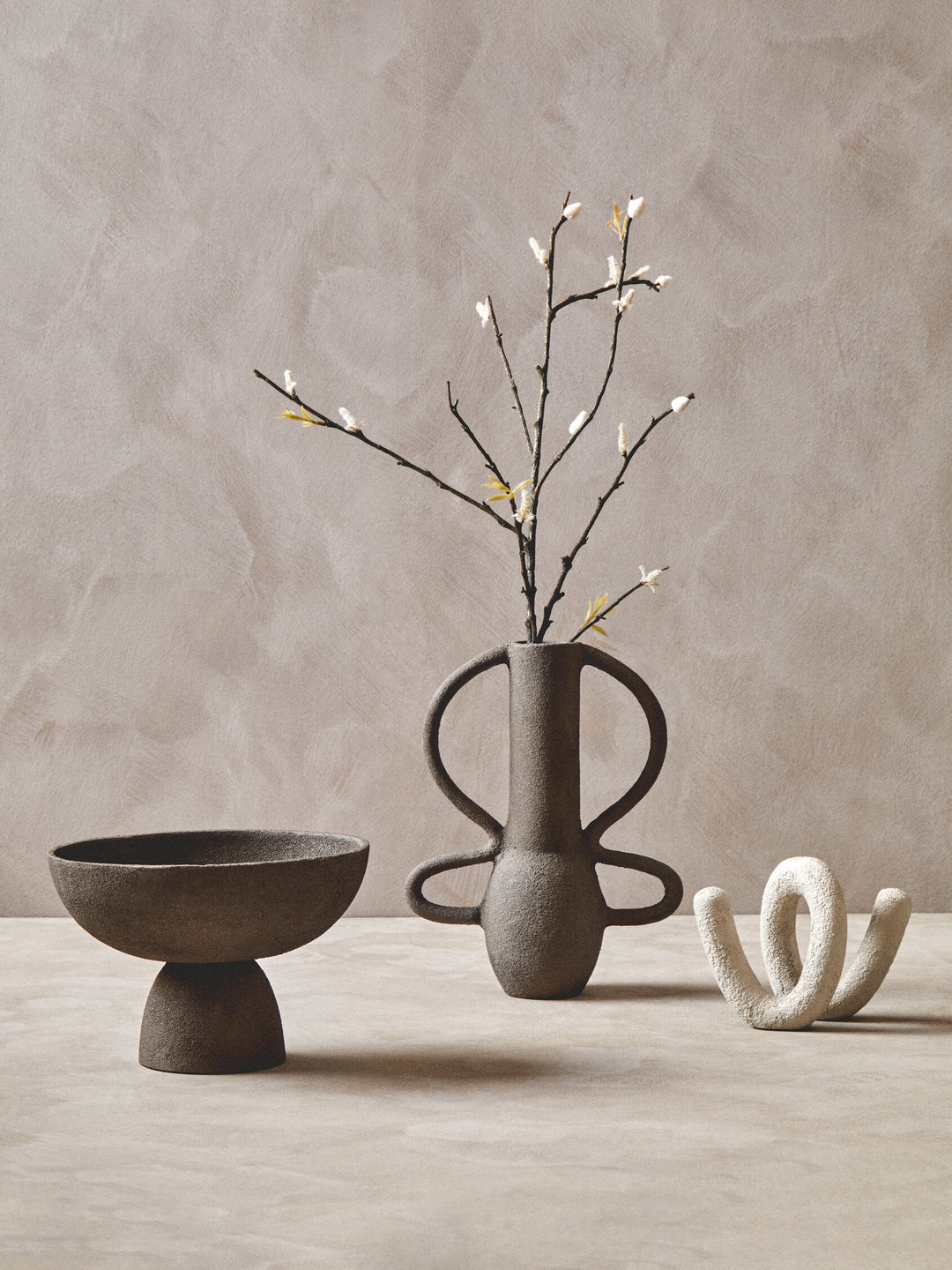 Vase Grey Small Textured Elvaris