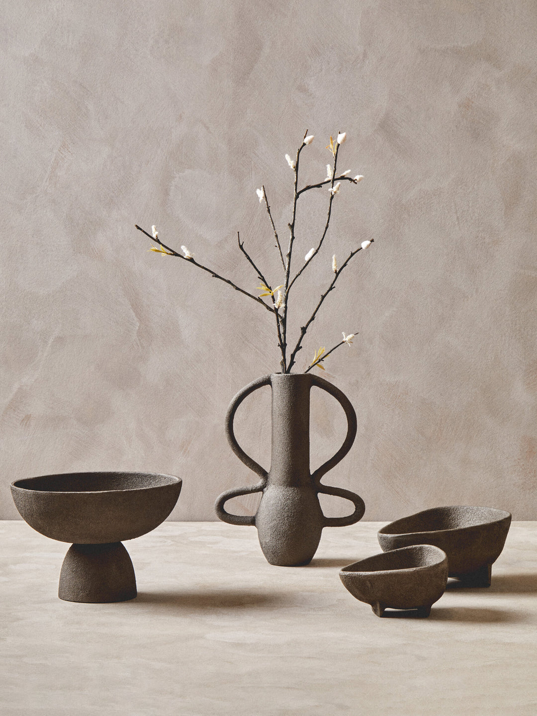 Vase Grey Small Textured Elvaris