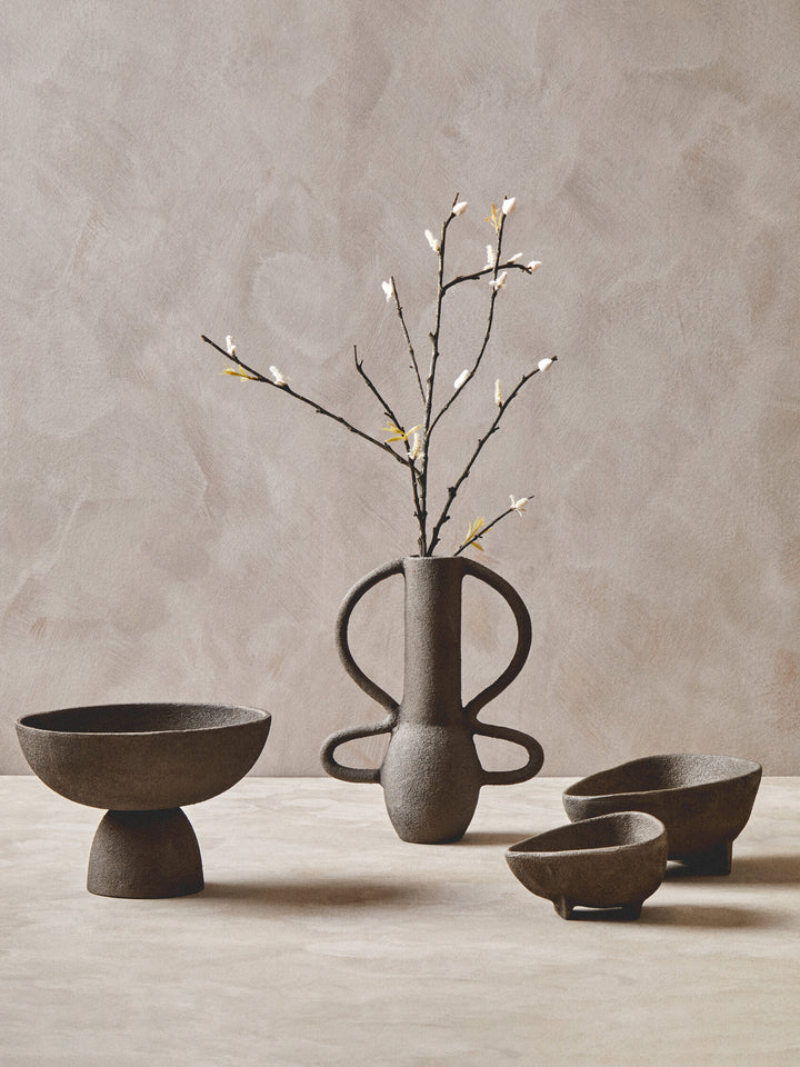 Vase Grey Small Textured Elvaris