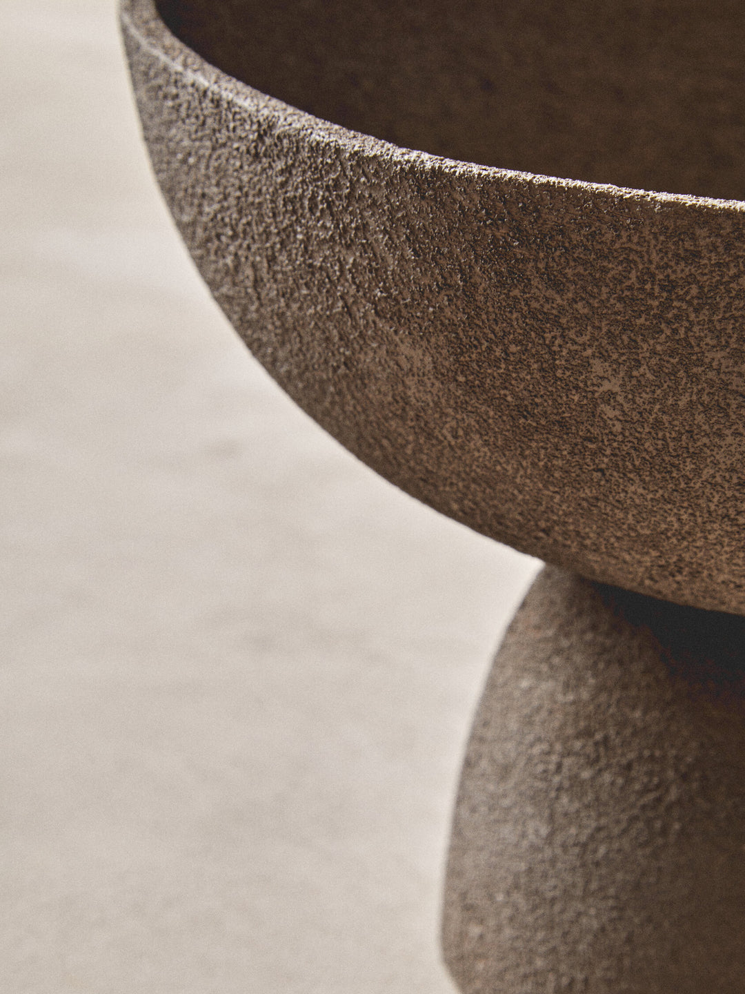 Grey Small Bowl Textured Elvaris Pedestal