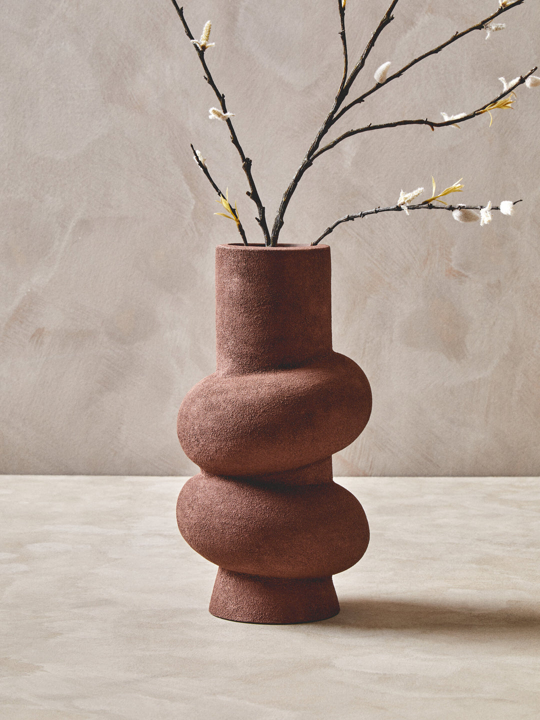 Textured Vase Red Bubble Montrelle Large