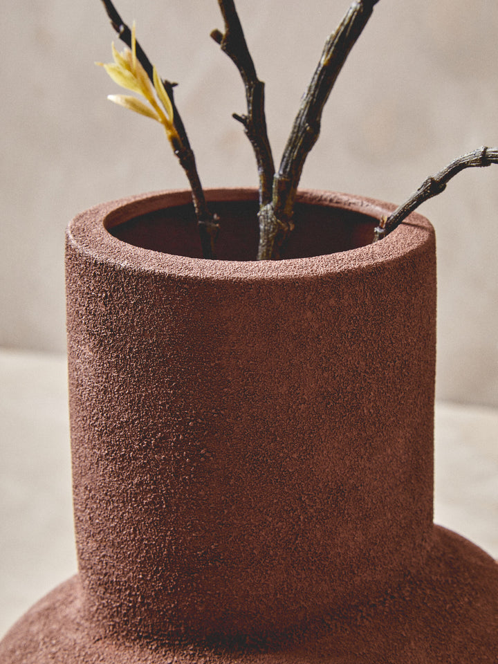 Textured Vase Red Bubble Montrelle Large