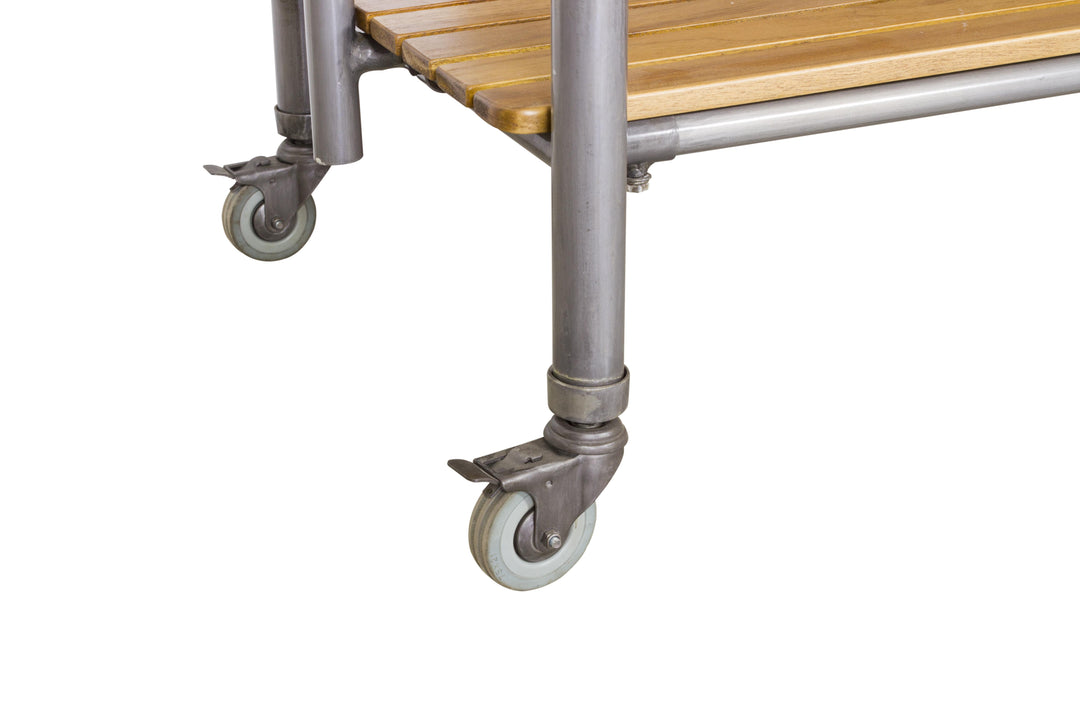 Quelan Kitchen Island with Pot Rack