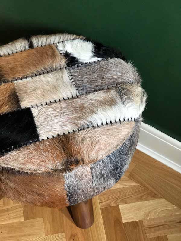 Tervin Large Round Patchwork Pouffe