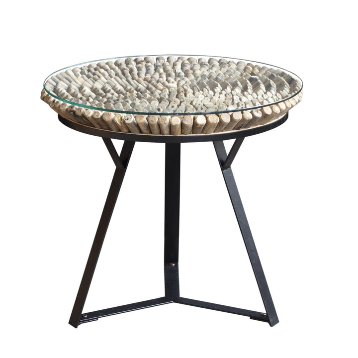 Velorin round lamp table