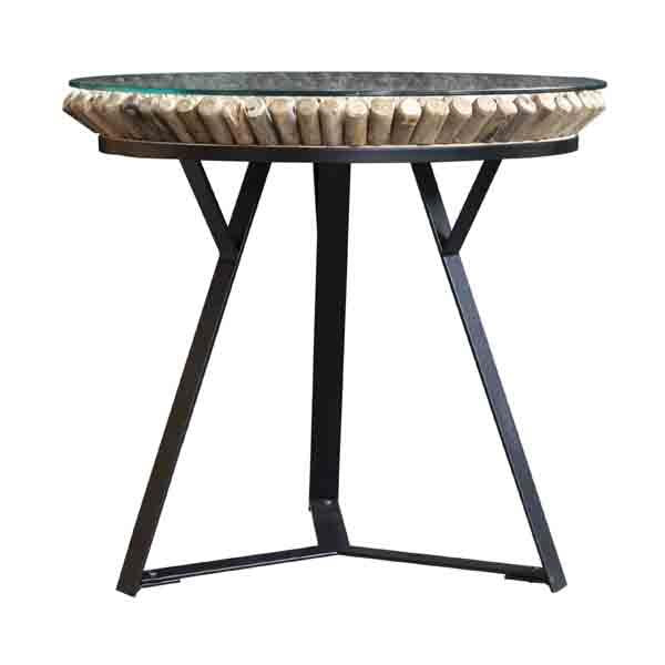 Velorin round lamp table