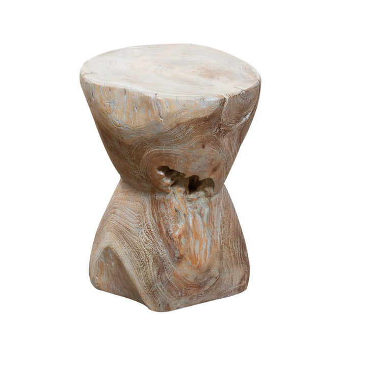 Delvane Stool / Side Table Natural Grey