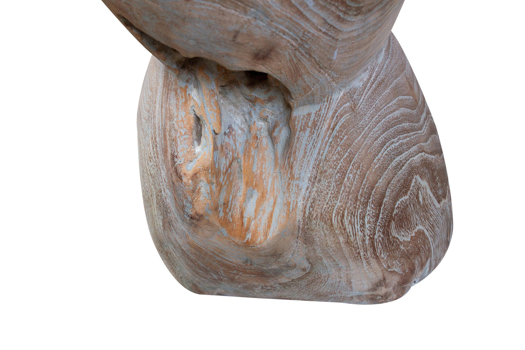 Delvane Stool / Side Table Natural Grey