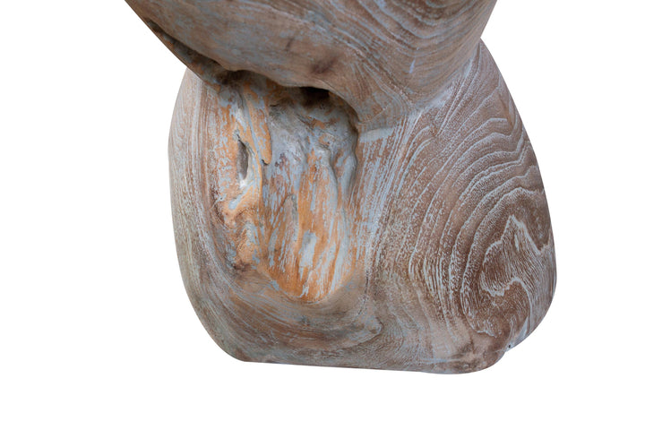 Delvane Stool / Side Table Natural Grey