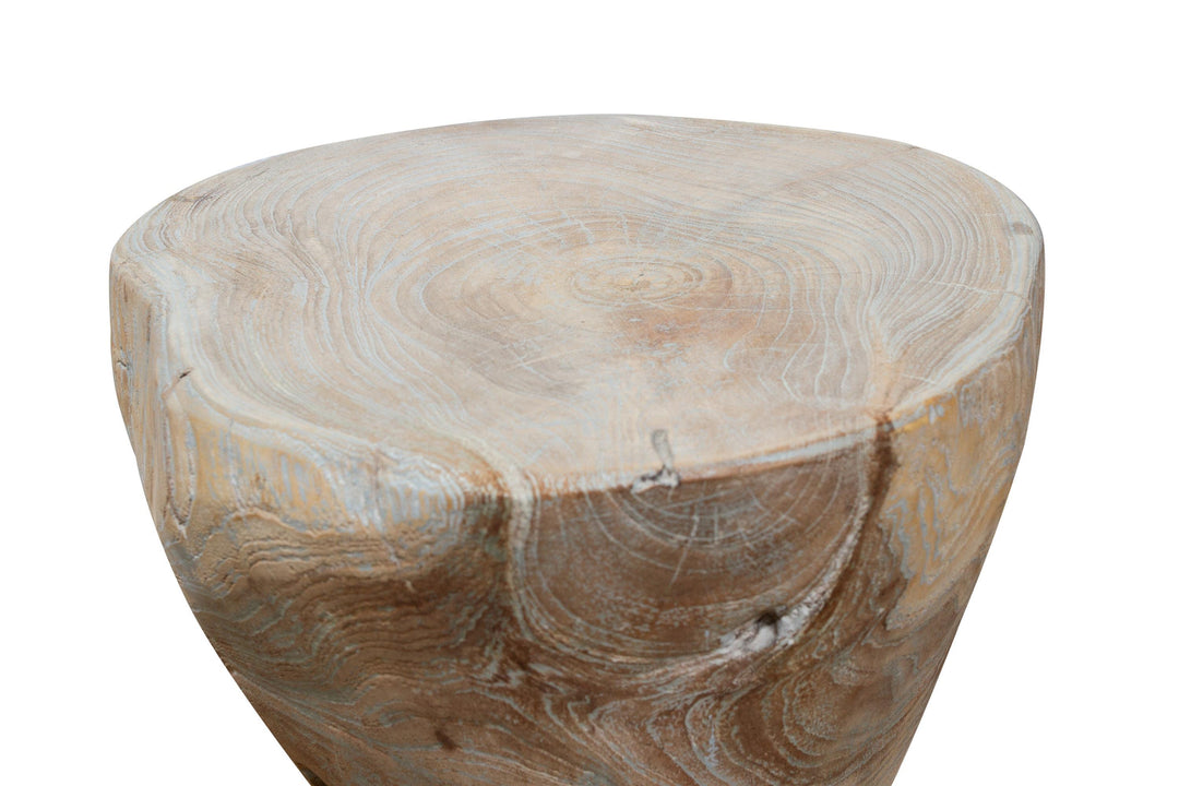Delvane Stool / Side Table Natural Grey